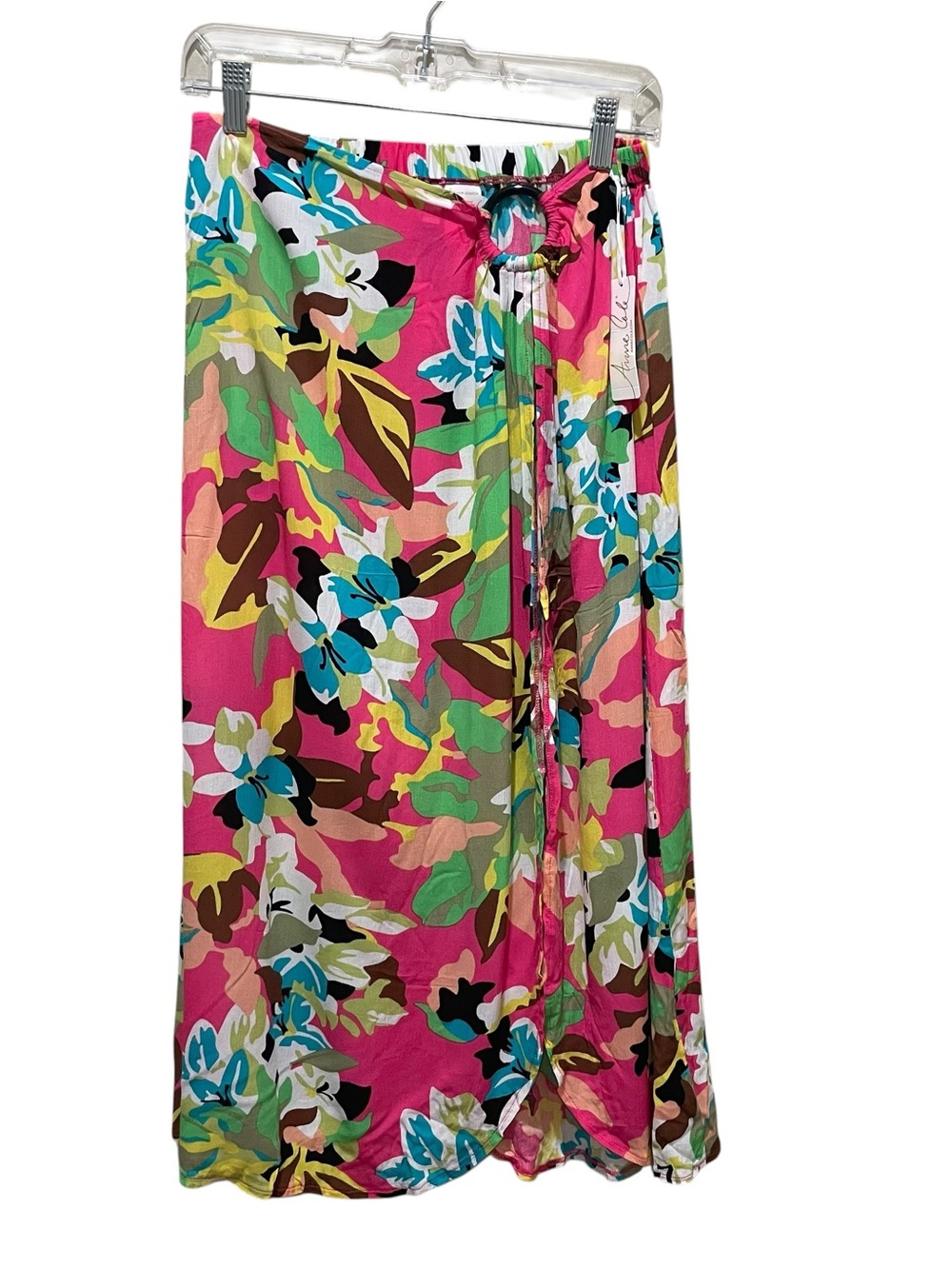 Anne Cole Floral Ring Detail Wrap Swim Cover Up Skirt Multicolor Women Size XS/S
